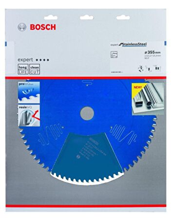 Bosch Paslanmaz Çelik 355*25,4mm 90 Diş Expert Daire Testere Bıçağı 2608644282